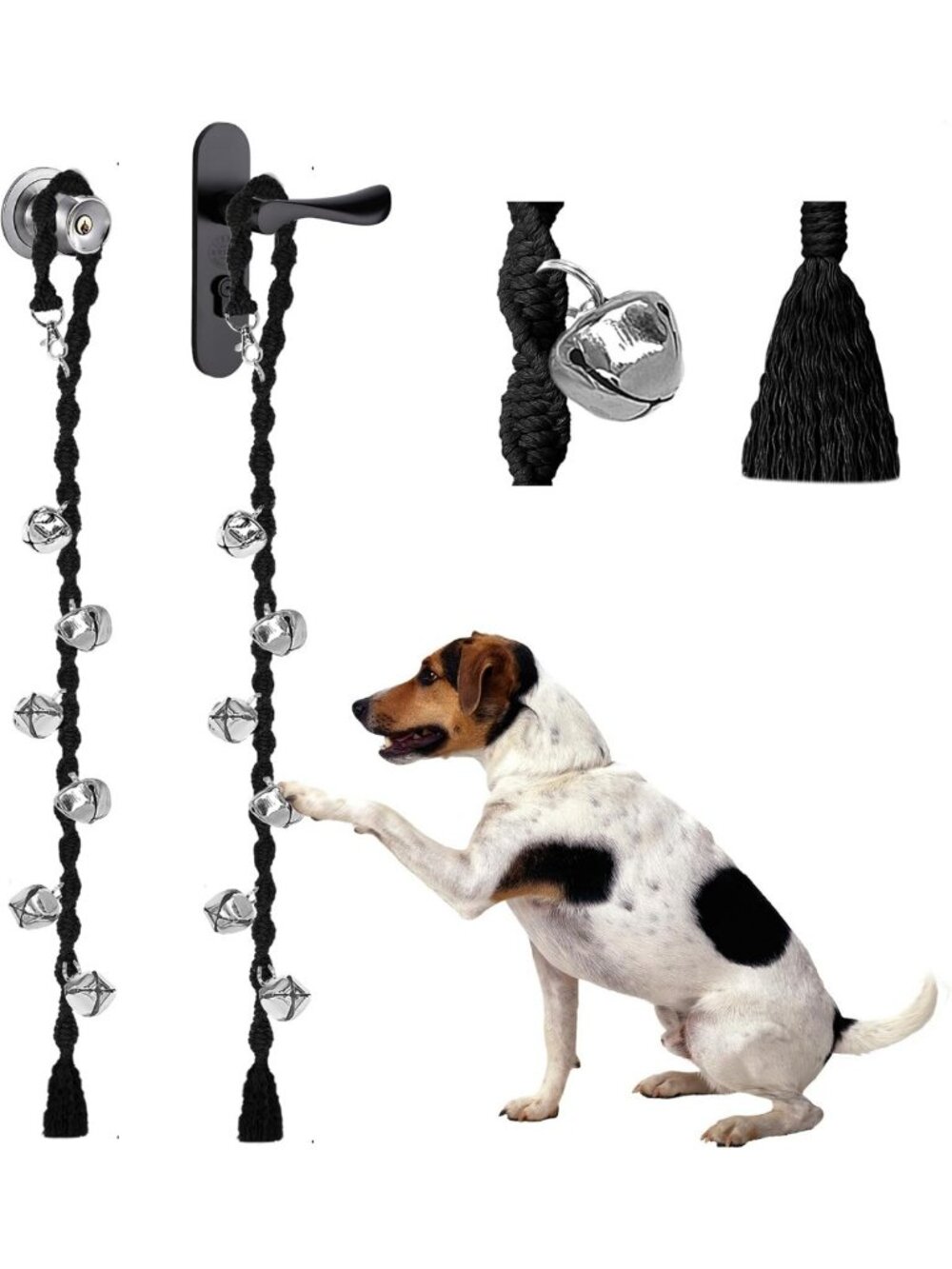 Handmade Adjustable Dog Potty Training Bells for Easy Outdoor Access